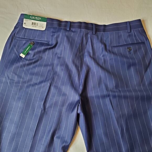 Ralph Lauren Men's Size 42X30 NWT Edgewood Dress Pants Tapered Leg Striped Blue - Picture 6 of 8